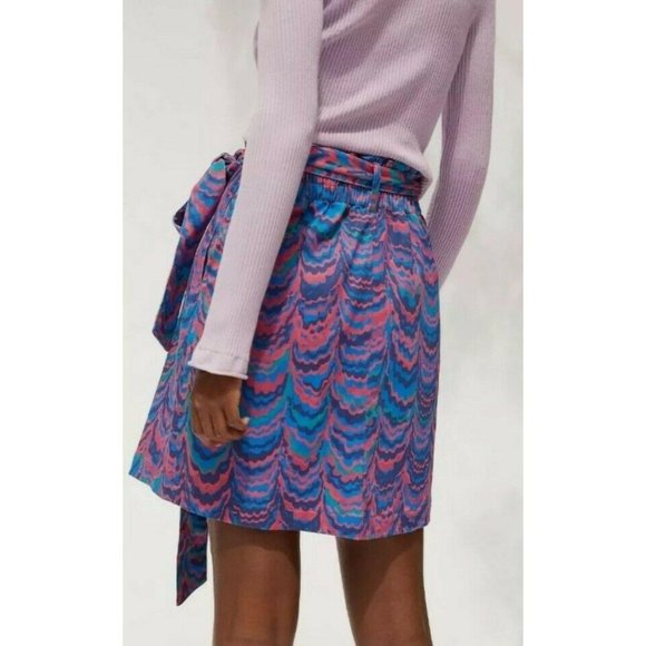 Anthropologie Porridge Iris Wrap Mini Skirt - Picture 2 of 11